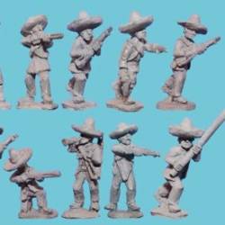 Mexican Dismounted Villistas with Command